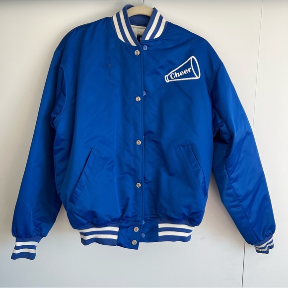 Vintage Men’s ODLP Cheer Team Blue Varsity Jacket Size M - Picture 2 of 8